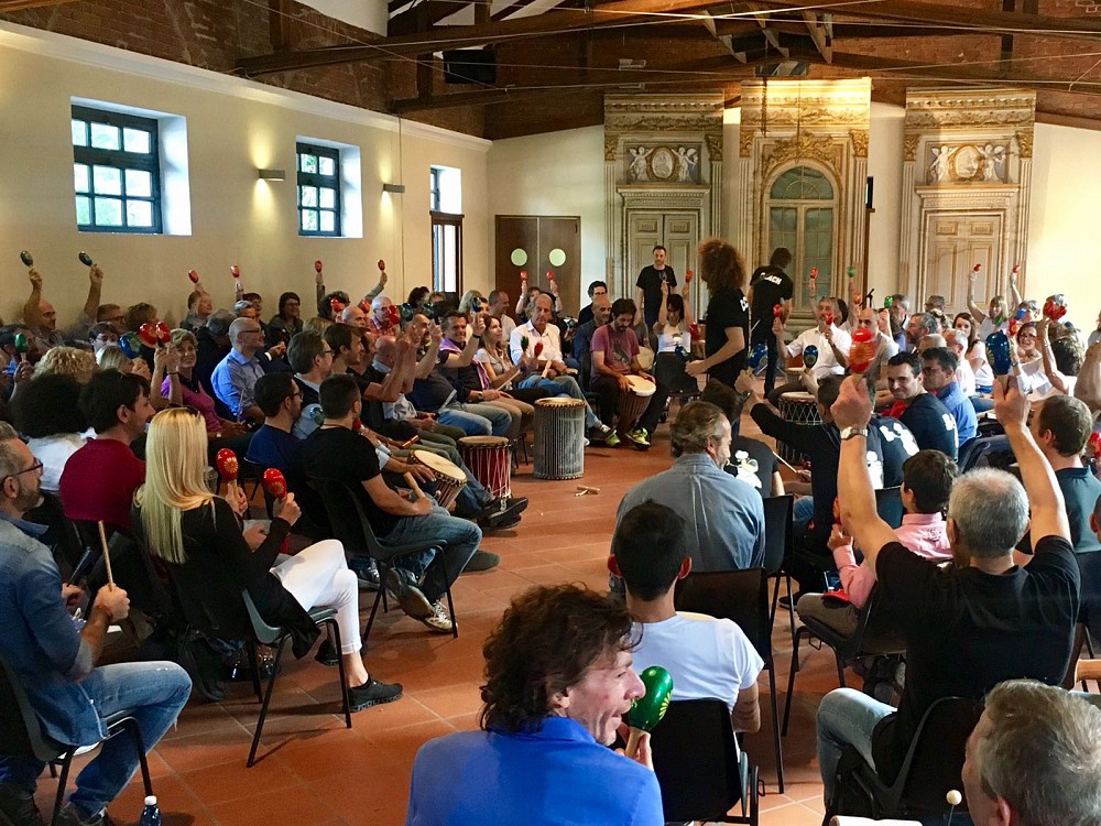 Drum Circle a Biella per 170 dipendenti di Safil